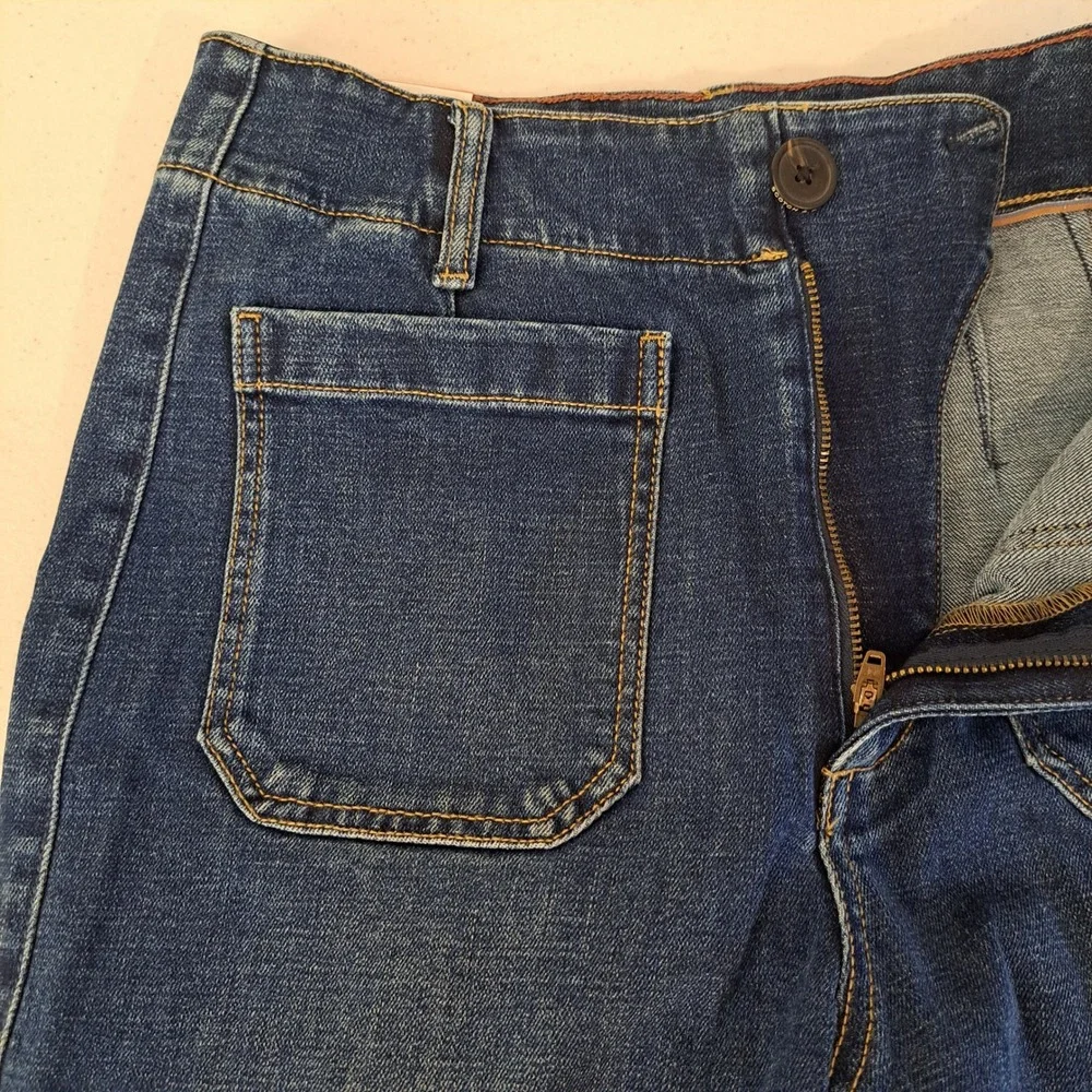 Scotch & Soda Womens Jeans 8 Dark Blue NWT Wide Leg Utility 1721-450